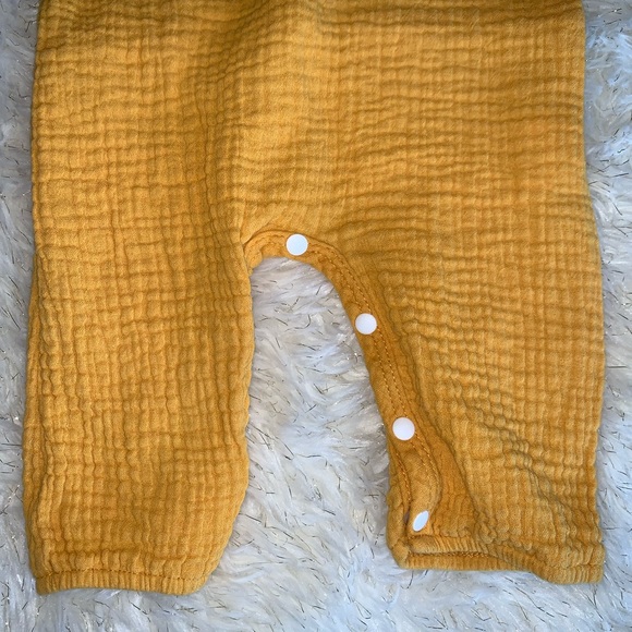 PatPat Crepe Solid Short-sleeve Baby Jumpsuit. Ginger color.0-3 Months - Picture 5 of 5